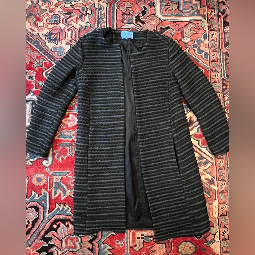 Alice Walk Textured Black And Grey Tailored Coat Womens Size 2